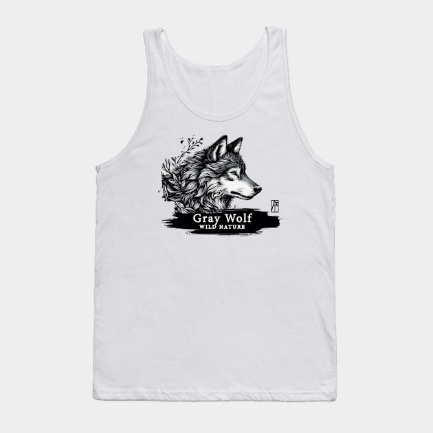 Gray Wolf - WILD NATURE - WOLF -8 Tank Top by ArtProjectShop